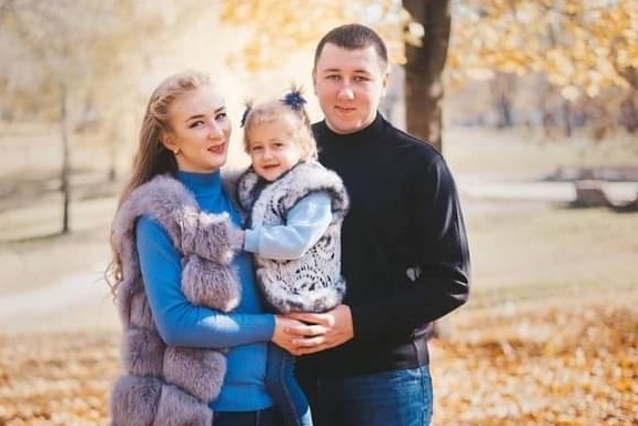 Роман Сорока з родиною