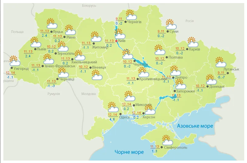 Погода 27 жовтня
