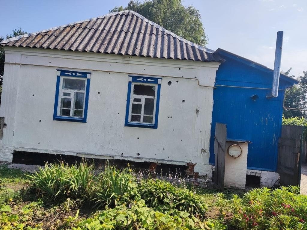 Пошкоджені будинки в Яструбиному