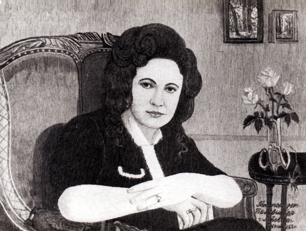 Автопортрет. 1983. Шовк, художня гладь