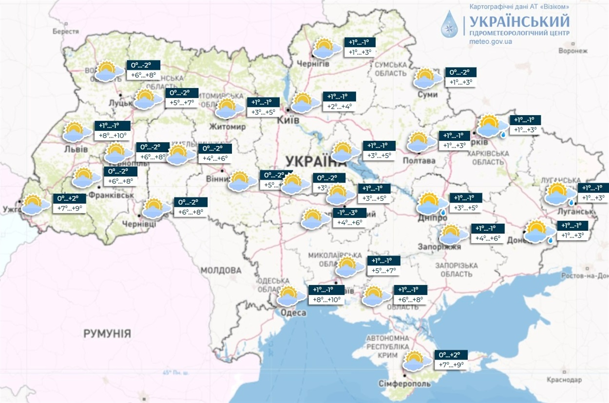погода в Україні, Український гідрометцентр, прогноз погоди