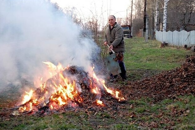 спалювання сухої трави