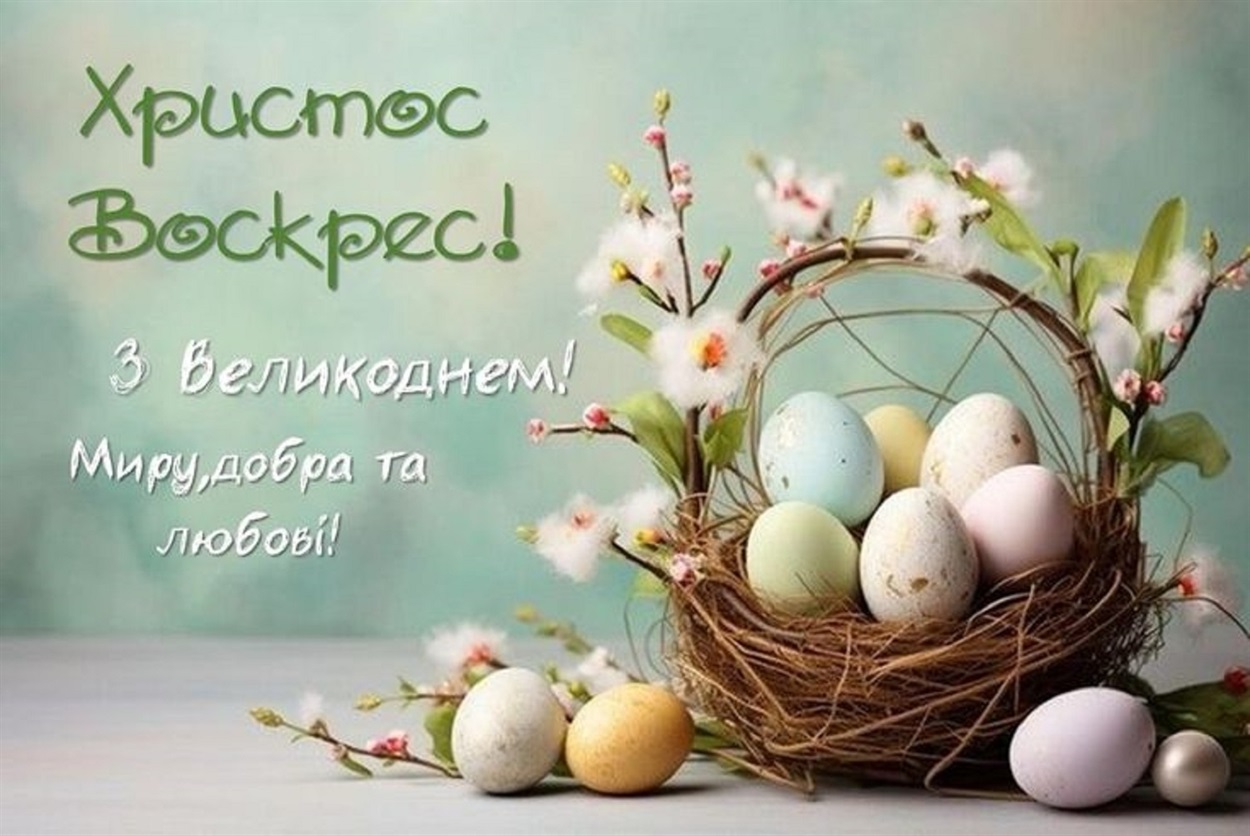 Великдень, вітання з Великоднем